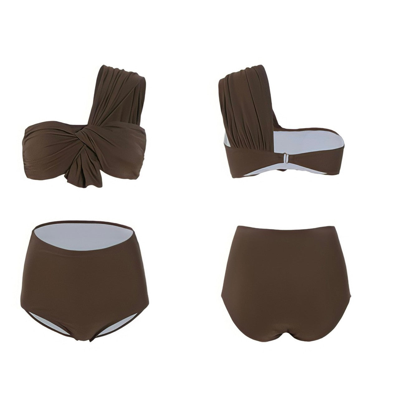 ハイウエストワンショルダービキニ