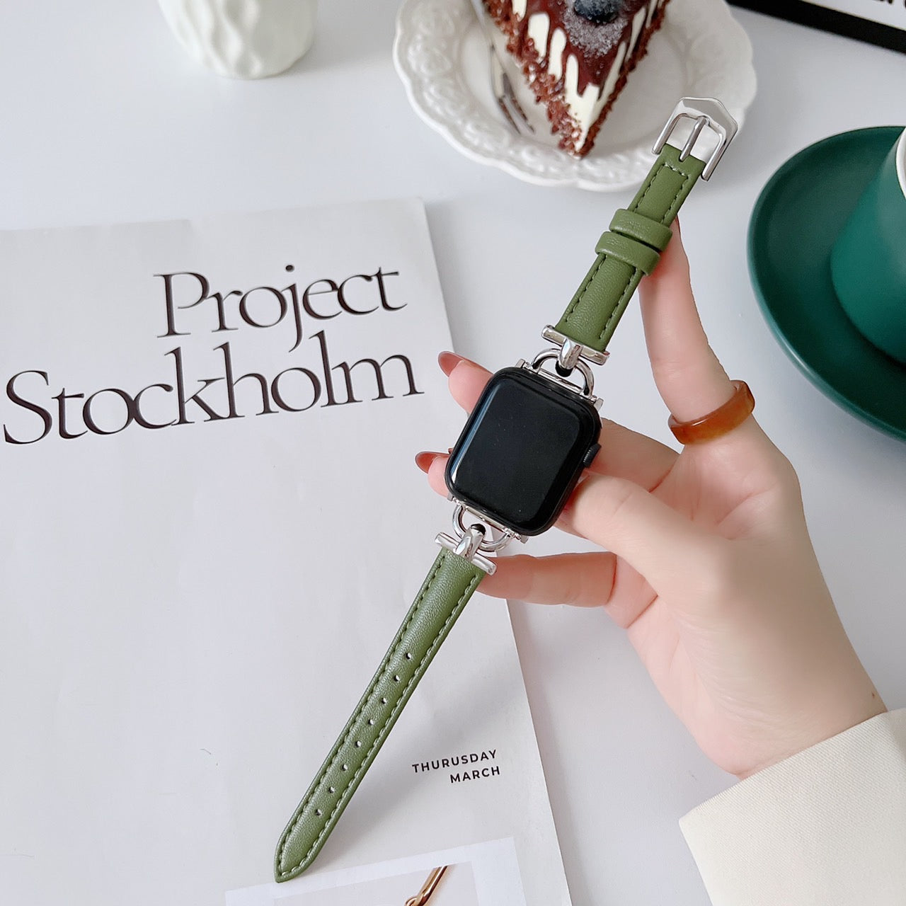 AppleWatchバックルレザーバンド
