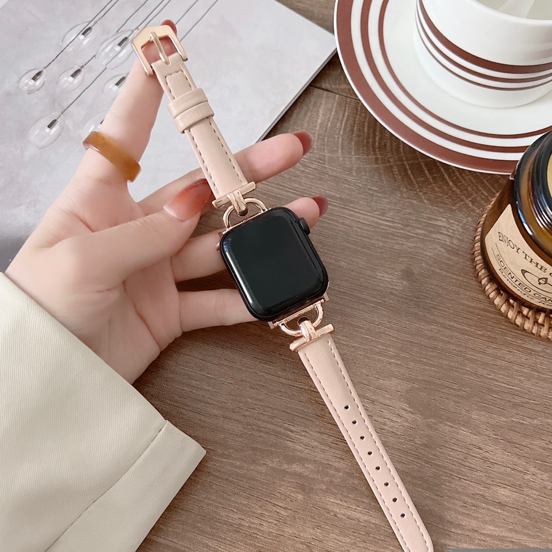 AppleWatchバックルレザーバンド
