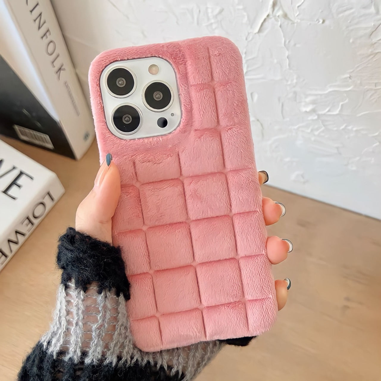 ふわもこブロックiPhoneケース