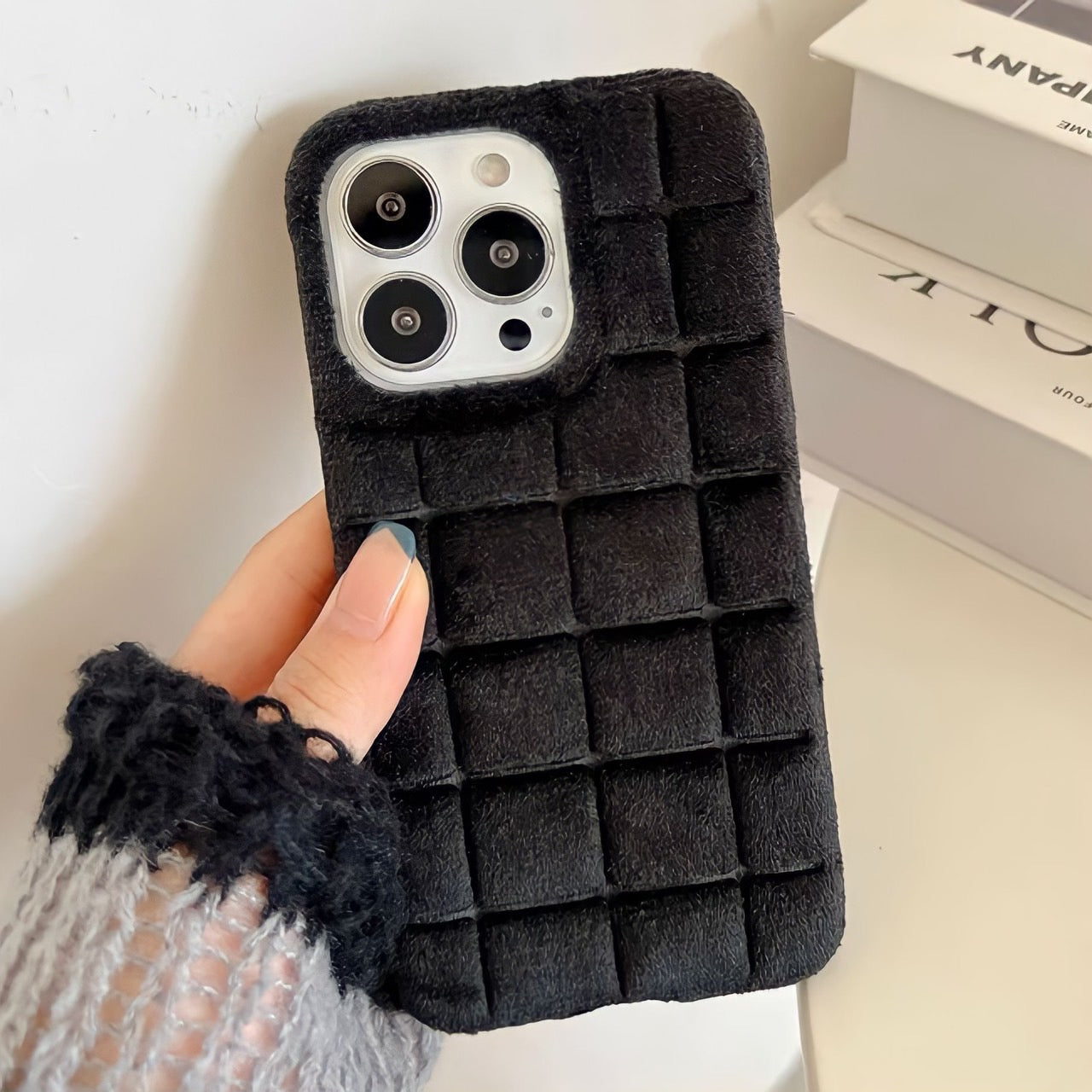 ふわもこブロックiPhoneケース
