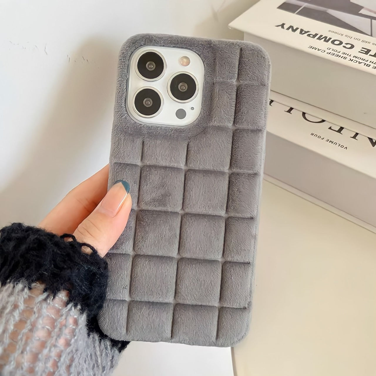 ふわもこブロックiPhoneケース