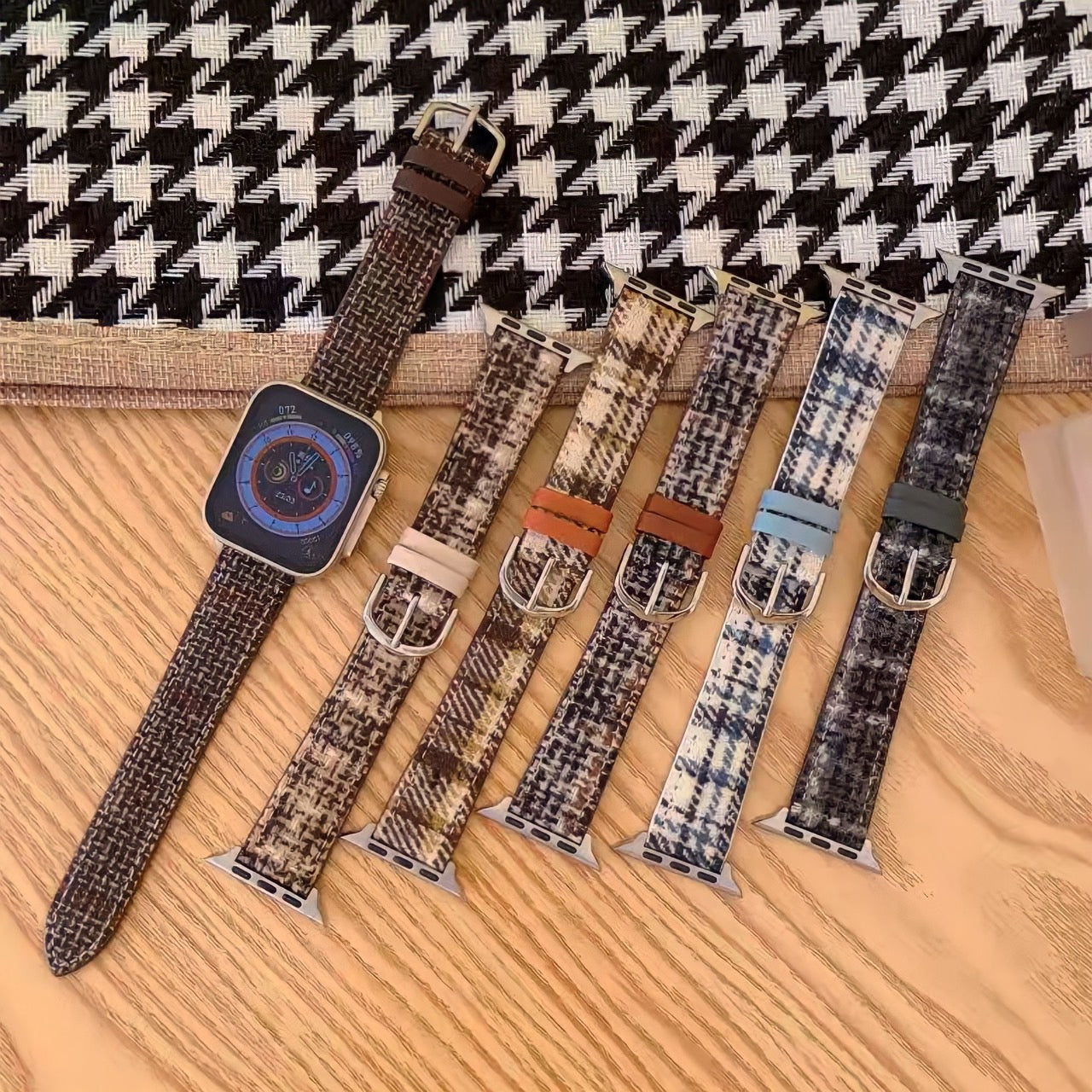 AppleWatchチェックベルトケース
