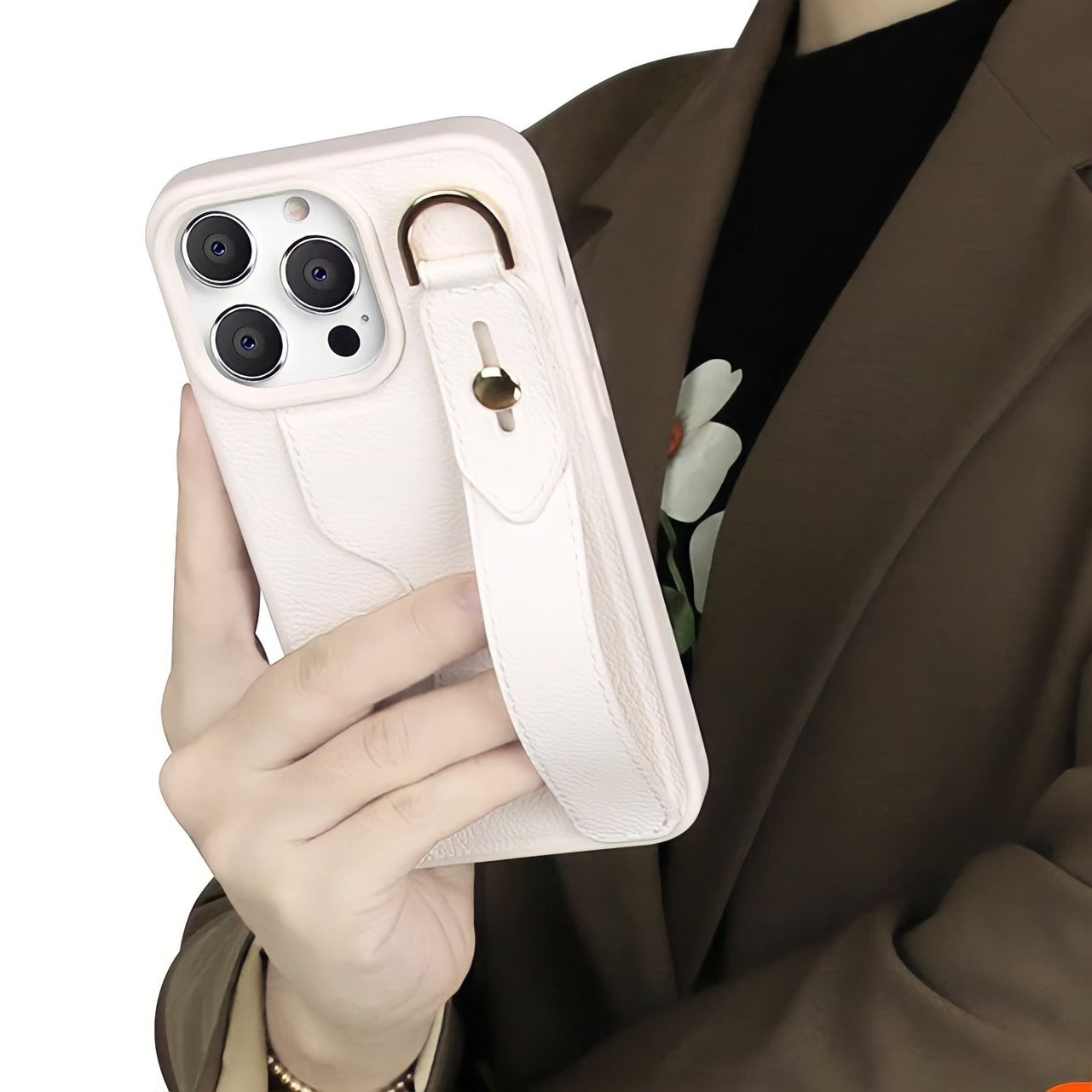 ハンドベルト付きiPhoneケース