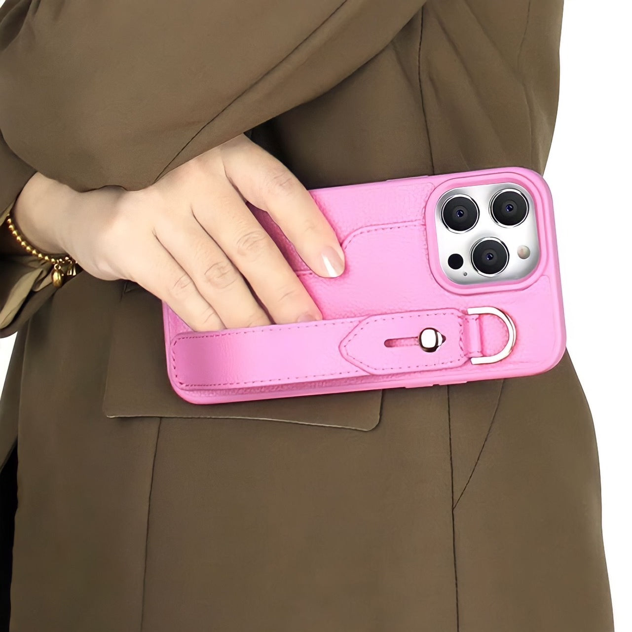 ハンドベルト付きiPhoneケース