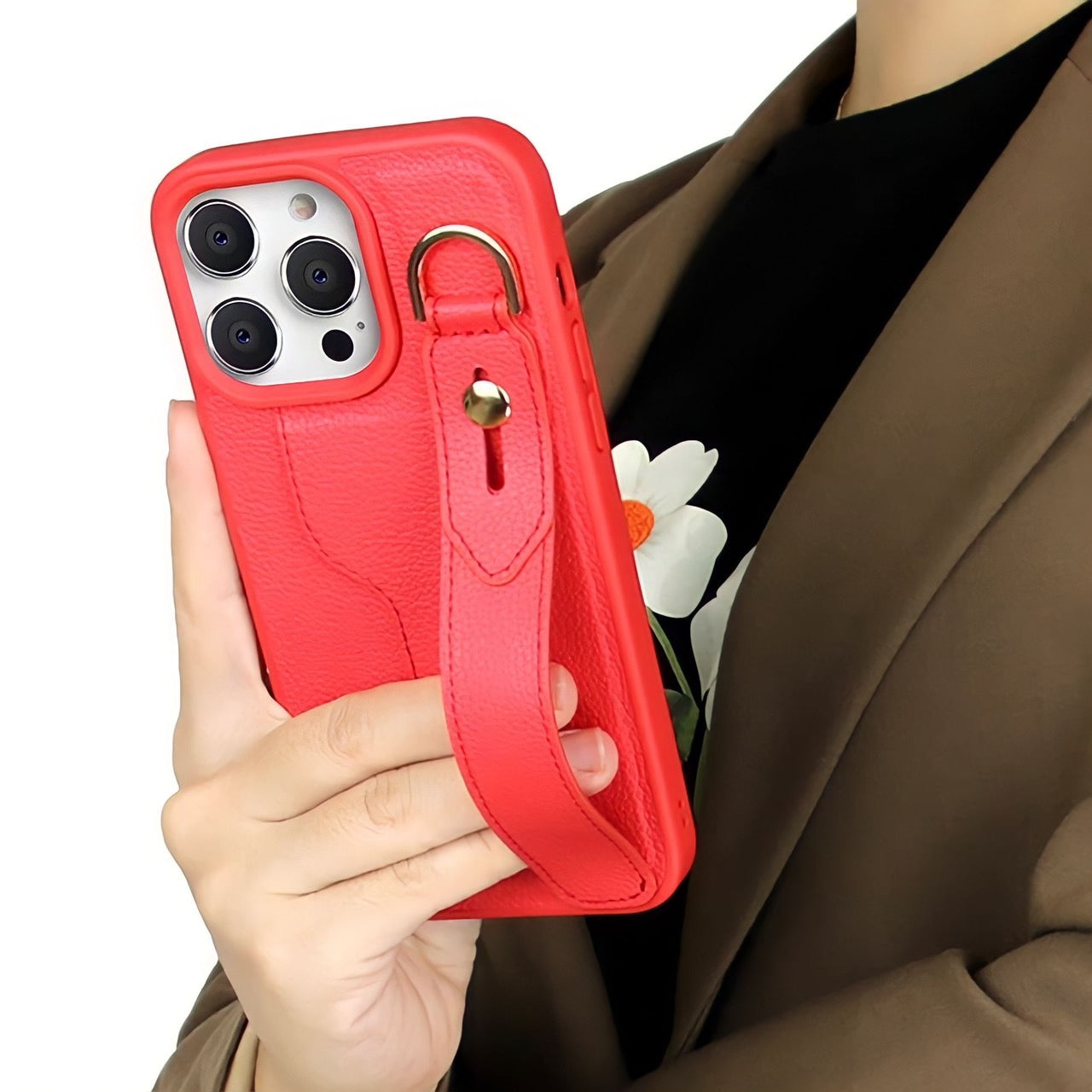 ハンドベルト付きiPhoneケース