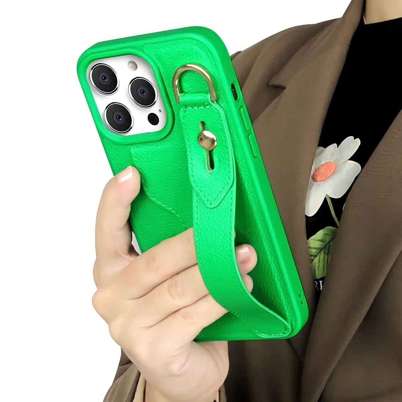 ハンドベルト付きiPhoneケース