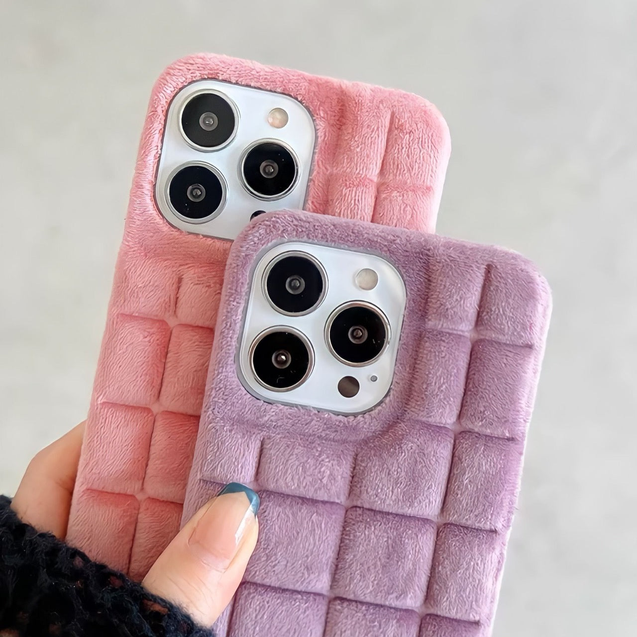 ふわもこブロックiPhoneケース
